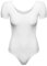 Arabesque Kurzarm Lycra Damen Ballettanzug Body Leotard Dance Trikot Turnanzug Carmen (Weiß, S)