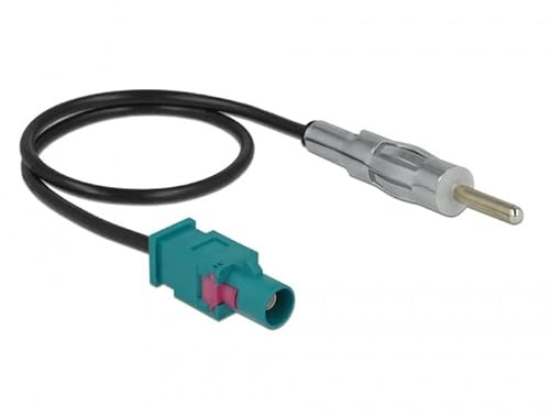 DELOCK Antennenkabel FAKRA Z Stecker > DIN Stecker RG-174 32cm schwarz