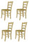 t m c s Tommychairs - 4er Set Stühle Cuore für Küche und Esszimmer, robuste Struktur aus poliertem Buchenholz, unbehandelt und 100% natürlich, Sitzfläche aus echtem Stroh