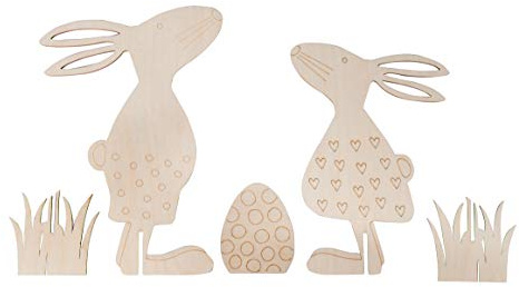 Rayher 62943505 Holzmotiv Osterfreunde II Ei, FSCMixCred, natur, 19,5x27,5cm