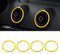 No Logo WSF-AIR Outlet, 4pcs AC Klimaanlage Vent Outlet Ring Ersatz Deckel Trim gepasst for Audi A3 S3 2014 2015 2016 Car Styling (Farbe : Gelb)