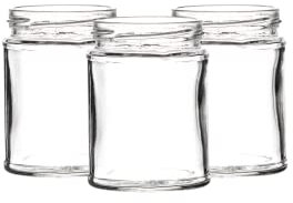 Set of 36x 300ml Panelled Jam Jars | 300ml Jam Jars | Including Gold Twist Off Caps | Glass Jars | Preserve & Chutney Jars | J&B