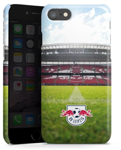 Premium Case kompatibel mit Apple iPhone 8 Smartphone Handyhülle Schutzhülle glänzend RB Leipzig Offizielles Lizenzprodukt Stadion