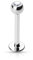 Paula & Fritz® Labret Piercing 10-mm 1,2-mm Klar Lippenpiercing Stecker Ohr Silber Damen Herren Tragus Conch Kugel Stab Chirurgenstahl
