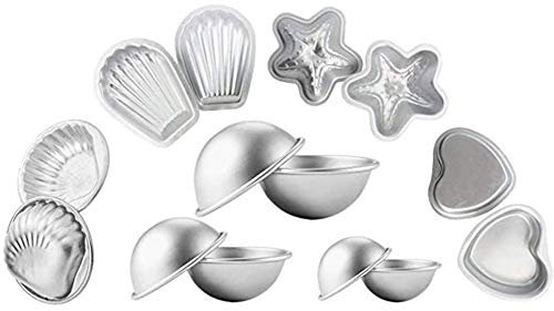 Savon Moule bain Moules bricolage savon Moules en alliage d'aluminium de savon en aluminium Coeurs en alliage Moisissures Coquilles St Jacques Starfishfor pour Bombes de bain