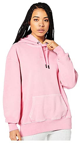 Superdry Code CL Garment Dye OS Hood Sweat à Capuche, Rose Bloom, XS Femme