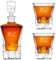 Maverton Carafe et 2/4 / 6 verres - Avec motif décoratif - Ensemble personnalisé pour homme - Set élégant pour lui - Ensemble à whisky au design unique - Pour connaisseur - Simplicité