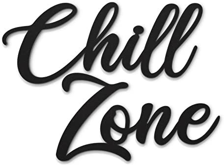 Beautiwall Chill Zone Moderne Metall Schwarz - Beschichtete Wandschmuck Metallbilder - Wohnzimmer Badezimmer Schlafzimmer Wand Deko Metalldekoration