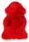 Premium Lammfell aus Merino 100 x 60 cm – Erhältlich in vielen Farben – Sehr pflegeleicht – Gemütlich und wärmend – Strapazierfähig – Lange Haltbarkeit(rot)