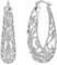 LeCalla Pendientes de Aro de Plata de Ley 925 | Filigrana para Mujer | Malla Calada Vintage Ligeros