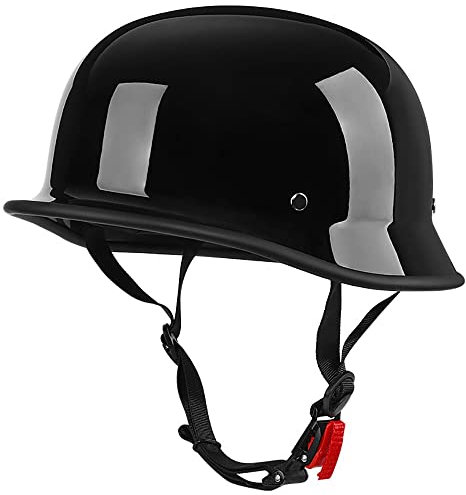 Smilfree Halbhelme Motorradhelm, Halbschalenhelm Mit ECE Genehmigt Brain-Cap Halbschale Roller-Helm Scooter-Helm Chopper Helm Jet-Helm Moped Helm Retro FüR Erwachsene Herren Damen 55cm~62cm