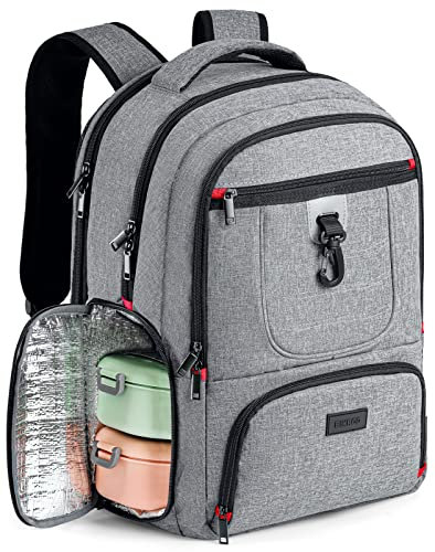 Rucksack Herren, Groß Lunch-Rucksack, Schulrucksack Jungen Teenager, 17.3 Zoll Laptoptasche Teenager mit USB Ladeanschluss, Großer Wasserdichtem Daypack für Arbeit Reisen mit Anti Diebstahl Tasche