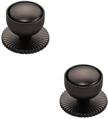 CcHhyyt 2 Stück Selbstklebende Griffe Schrankgriffe Türgriffe Schubladenknöpfe Griffe zum kleben Metallgriff Möbelgriff aus Zinklegierung Schiebetürgriff Griffe für küchenschränke (Runden, Grau)