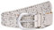 irisaa Damen Gürtel Breiter Nietengürtel im Vintage-Look, Jeansgürtel, Damen Taillengürtel 2020:Beige, Normale Gürtel Größe 80-105:90 CM