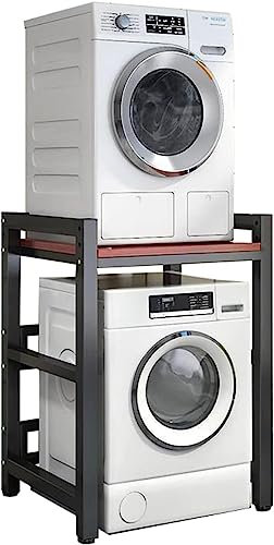 Stacking Kit Adjustable Stand, Front Load Washer & Dryer - Portable Rack With 400KG Capacity - Over Washer Storage Unit For Laundry