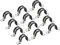 sourcing map 12Stk 30mm(1-3/16) Rohrschellen Kabel Klemme Gummi Leitung Riemen Gummi Gepolstert 304 Edelstahl Schlauch Klemme U Form Metall Klemme Rohr Halter für Rohr Leitung Draht