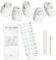 EBANKU Cured Gel Nail Strips, White Gel Nail Strips Long Lasting Waterproof Real Nail Polish Strips Wraps Stickers with Cuticle Stick, Nail File, Nail Wipes & Sealing(UV/LED Lamp Required)