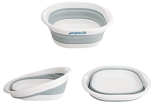 JaugHavZE Square Collapsible Washing Up Bowl,Portable Folding Hand Wash Basin for Camping, Hiking, Outdoor Use