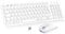 PINKCAT Bluetooth Tastatur Maus Set kabellos, Wiederaufladbare Dualmodus (Bluetooth 5.1+2.4G) Kabellose Tastatur und Maus, Extrem-Dünne Tastatur für Mac, iPad, Apple, Andoid, Windows (Weiß)
