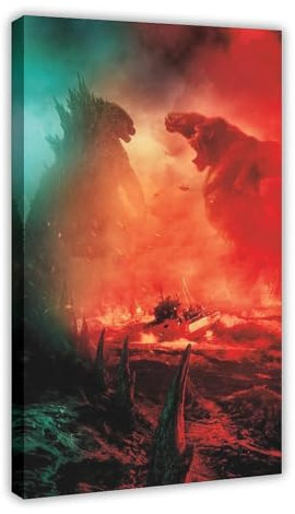 GUyfam Godzilla Vs. Kong Poster – Strange Harbors Poster Leinwand Poster Wandkunst Dekor Druck Bild Gemälde für Wohnzimmer Schlafzimmer Dekoration 30 x 45 cm