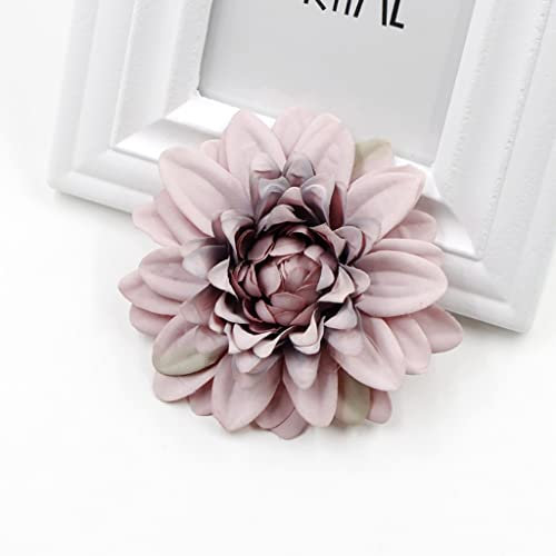 BONOOL Künstliche Blume Dahlie Chrysantheme Kopfschmuck Dekoration DIY Blumenhandwerk Fake Flower (Farbe: D, Größe: 10 Stück)