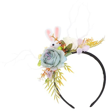Stirnband dartscheibe kinder dirndl kinder Kaninchenhut für die Osterparty süßer Hasenhaarreif Frühlingsoutfit Blumendekoration Kopfschmuck-Requisite Haarstütze Kleidung