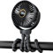 buywoo Portable Stroller Mini Fan, Small Rechargeable Personal Fan, Baby Travel Essentials for Wagon, Crib, Treadmill, Battery Powered Biking Gear Accessories, 360° Rotation, 3-Speed, Display, Black
