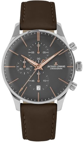 Jacques Lemans Herren-Uhren Analog Quarz One Size 89188253