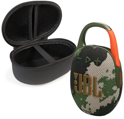 JBL Clip 5 Bluetooth Speaker and divvi! Protective Case - Camo