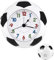 BTBHIHO Leiser Wecker für den Nachttisch, kein Ticken, kleiner Fußball-Themenwecker, Nachttisch für Kinder, batteriebetrieben, kein Zecken, Wecker mit Schlummerlicht für Zuhause, Schlafzimmer, Küche,