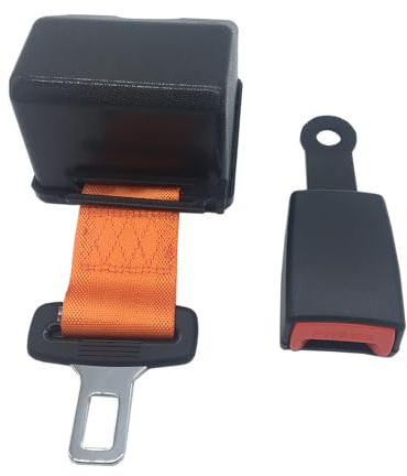 Cintura di sicurezza universale di ricambio per carrello elevatore, trattore, tosaerba, buggy, carrello da golf, retrattile, 198,1 cm, cintura di sicurezza con DOT (cintura arancione)