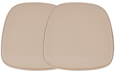 DORAFAIR 2er Set Stuhlkissen Sitzkissen Gefüllt Rutschfester Abnehmbarer Kissenbezug Lederkissen 40 * 40 cm Khaki