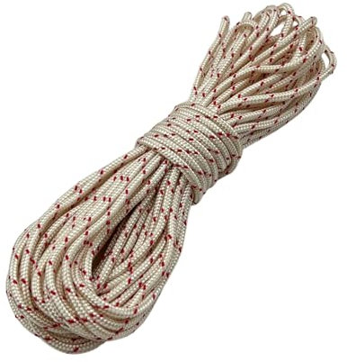 YGQ 3.5 mm Zugseil Starterseil 12M Ersatzseil Rückspulstring für Kettensäge Trimmer Kantenschneider Unkrautstecher Wacker Laubbläser STIHL MS170 MS180 Husqvarna Echo Craftsman Poulan Push Mower