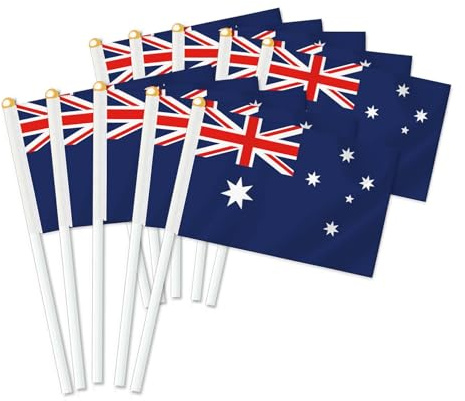 25 Stück Australien Handheld Flagge,Australisch Dekor Hand gehalten Hold Fahne, Dekoration Banner hand Australia