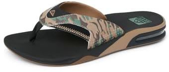 Reef Mens Fanning Thongs Flip Flops - Black/Camo - 10 UK