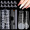 MELLIEX 120 Stücke Dual Nail Forms Set, Nagelverlängerung Verlängerung Nagel Gel Formen Nagelform Set mit Dual-Ended Nagel Pinsel, Nagelspitzen Clip und Nagelfeile
