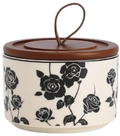 MAGICVOGEL Keramik Vorratsdosen mit Luftdichten Deckel 200ml Vorratsbehälter Kaffeedose Küche Aufbewahrungsdose Frischhaltedose für Kaffeebohnen Zucker Tee Müsli Gewürze (1-Dose)