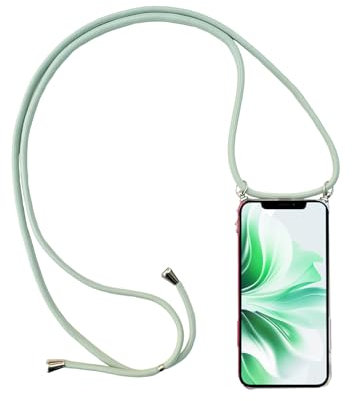 Chyinsist Collana per cellulare per VIVO X80 Pro 5G, custodia trasparente con cinturino a tracolla, ciondolo per cellulare con cordoncino (verde, per VIVO X80 Pro 5G)