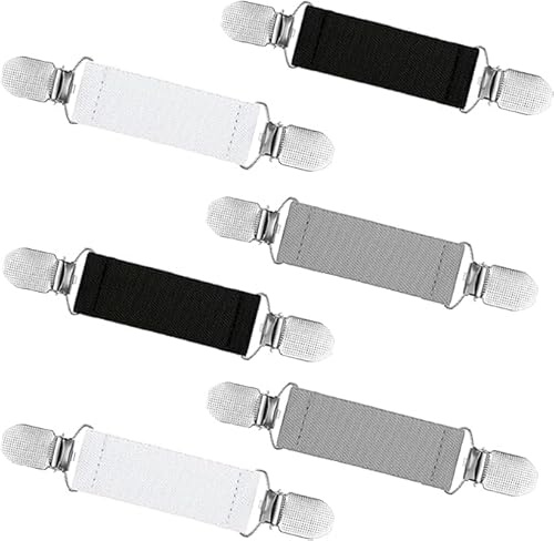 Heyumybit Pullover Clips,6 Stück Elastisch Sweater Cardigan Clips,Waist Clip Elastisch,Schal Kleider Cardigan Clip für Kleidung,Hemden,Schürzen
