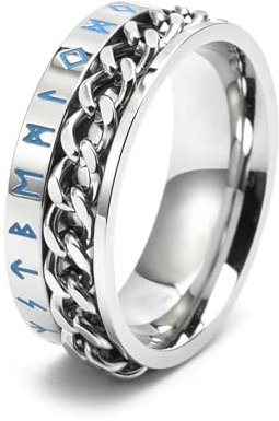 Wycian Ringe Frauen Personalisiert, Eheringe Carbon Titan Silber Blau Größe 57 (18.1) Drehbar Anpassbar für Frau Abschlussball