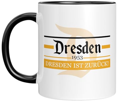 Dresden Tasse - 2025 Aufstieg - Fussballbecher - Fanartikel - Kaffeetasse - fussballfans - Schwarz