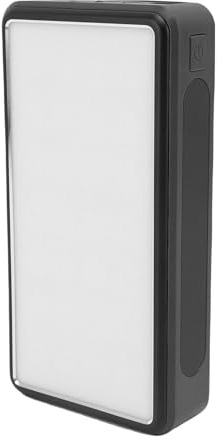 Fockety Solar Charger, 50000mAh USB Solar Power Bank Wireless Charger with LED Light, Panel for All Cell Phones, Camping Travel Emergency Use (Black)