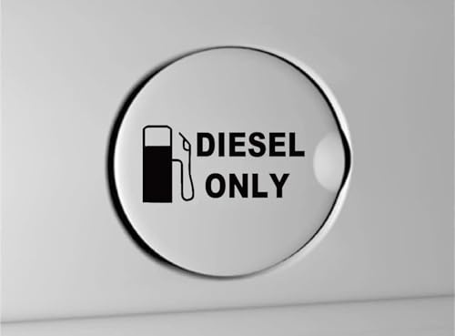 Nur Diesel betanken Autoaufkleber Tankdeckel Sticker Lustiger Tankaufkleber für Diesel Fahrzeuge Spaß Aufkleber fürs Auto(Schwarz)
