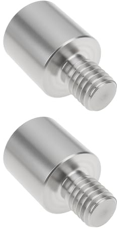 Create idea 2pcs 8mm Male to 3/8 BSF Female Fishing Landing Net Connector 25mm Stainless Steel