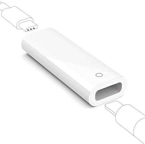 QIQIAZI Ladeadapter für Apple Pencil 1. Generation, USB-C auf L Adapter kompatibel mit iPad 10. Gen, Bluetooth Verbindung & Aufladen, USB-C Buchse auf L Buchse Adapter für Apple Pencil 1