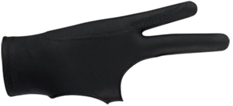 Asixxsix Tablet-Zeichenhandschuh, Atmungsaktiv, Schmutzabweisend, Malerei, Künstler, Skizzieren, Schwarz, 2 Finger, für Digitale Tafel (S)