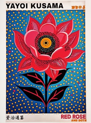 KUSTOM ART Dekoratives Wandposter Rose Red Rose Kunstdruck auf beschichtetem Papier 40 x 30 cm ohne Rahmen
