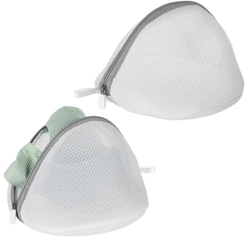 Nogeqi 2 Stück Wäschenetz Bh,Bh Netz für Waschmaschine,Wäschenetz für Waschmaschine, Feinmaschig Wäschetaschen für Babywäsche Bh Unterwäsche Feinwäsche Socken, Halbkreisform 18 X 15 cm