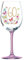 Joe Davies 60th Birthday Lulu Wine Glass Pink Stem Butterflies and Stars Boxed