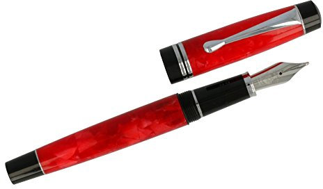 Lindauer Füller, Füllfederhalter, F859 in Rot, hochwertige Feder Made in Germany: 1.5